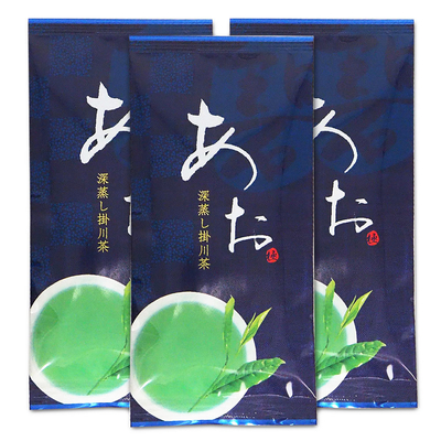 【送料込み】あお 深蒸し掛川茶 煎茶 100g×3袋 静岡県産 緑茶