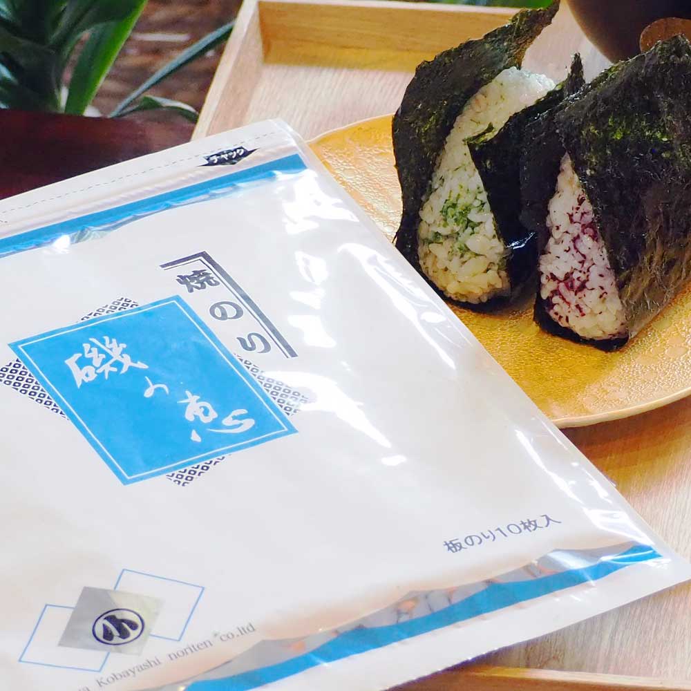 磯の恵（青） 板海苔10枚入り 国産 アルミチャック付き袋【希少品