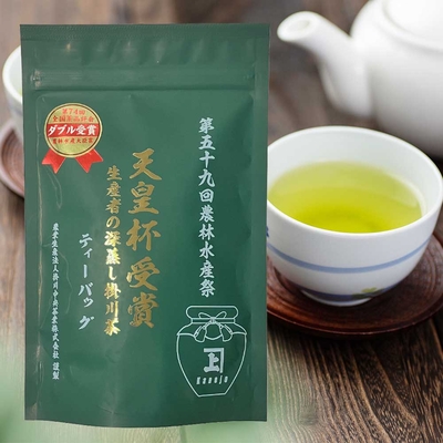 天皇杯受賞　生産者の深蒸し掛川茶ティーバッグ　3g×15個入り