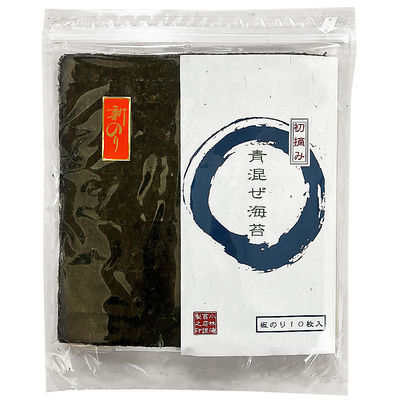 【送料込み】令和7年度・愛知県産 新のり 青混帖 1帖 板海苔10枚入り＜数量限定＞