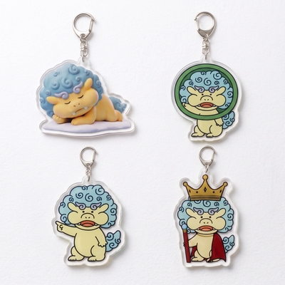 【送料無料】アクリルキーホルダー4種セット（キラキラシール付き）