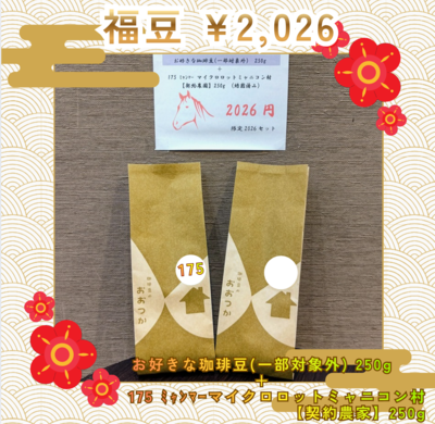 【福豆】175ﾐｬﾝﾏｰミャニコン村 ＋ オリジナルブレンド　各250g