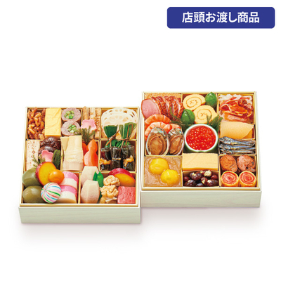 64〈京料理 美濃吉〉和風おせち二段[店頭お渡し商品]