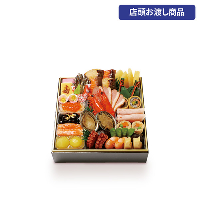 72〈京・料亭わらびの里〉和風料亭おせち一段重[店頭お渡し商品]