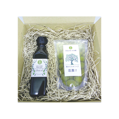 【直送商品】いわきオリーブ　オリーブの塩漬け＆オリーブオイルセット　IL 1711 410