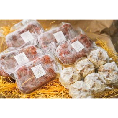 【直送商品】桜八　手切りハンバーグ・しゅうまい（SK-10）　IL 2514 722