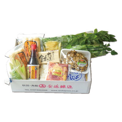 【直送商品】安藤醸造　きりたんぽ鍋セット（3〜4人用）（600600）　SF 2901 611