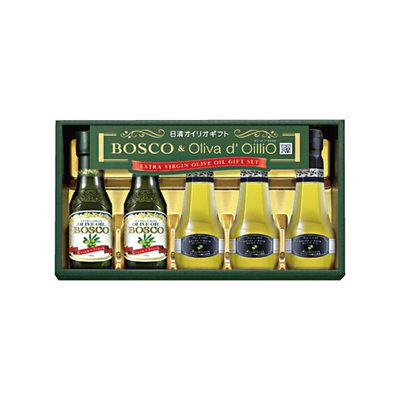 日清オイリオ　ボスコ＆オリーバ デ オイリオ エキストラバージンオリーブオイルギフト（BL-30）　SI  5806 410