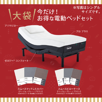 【テンピュール（R）／7階】電動ベッドセット（セミダブル）