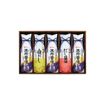 小豆島　杉樽仕込　生搾醤油・調味料詰合せ（NTS-50A）　SI-6610-410
