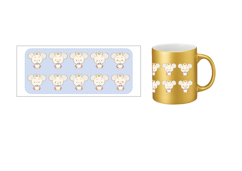 チュー王子マグカップ（ゴールド・シルバー） | 中央大学マーク入りグッズ