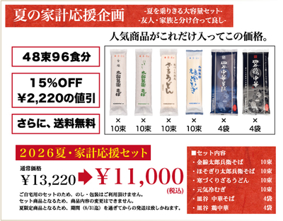 【2026夏】家計応援セット（ご自宅用商品・贈答不可）