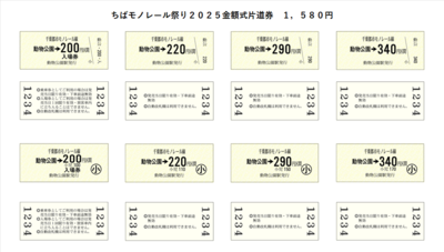 「ちばモノレール祭り２０２５」金額式片道券セット