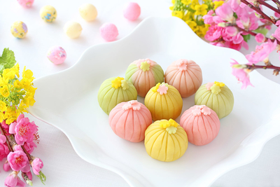 彩りにこだわった春の和菓子（9個入り）